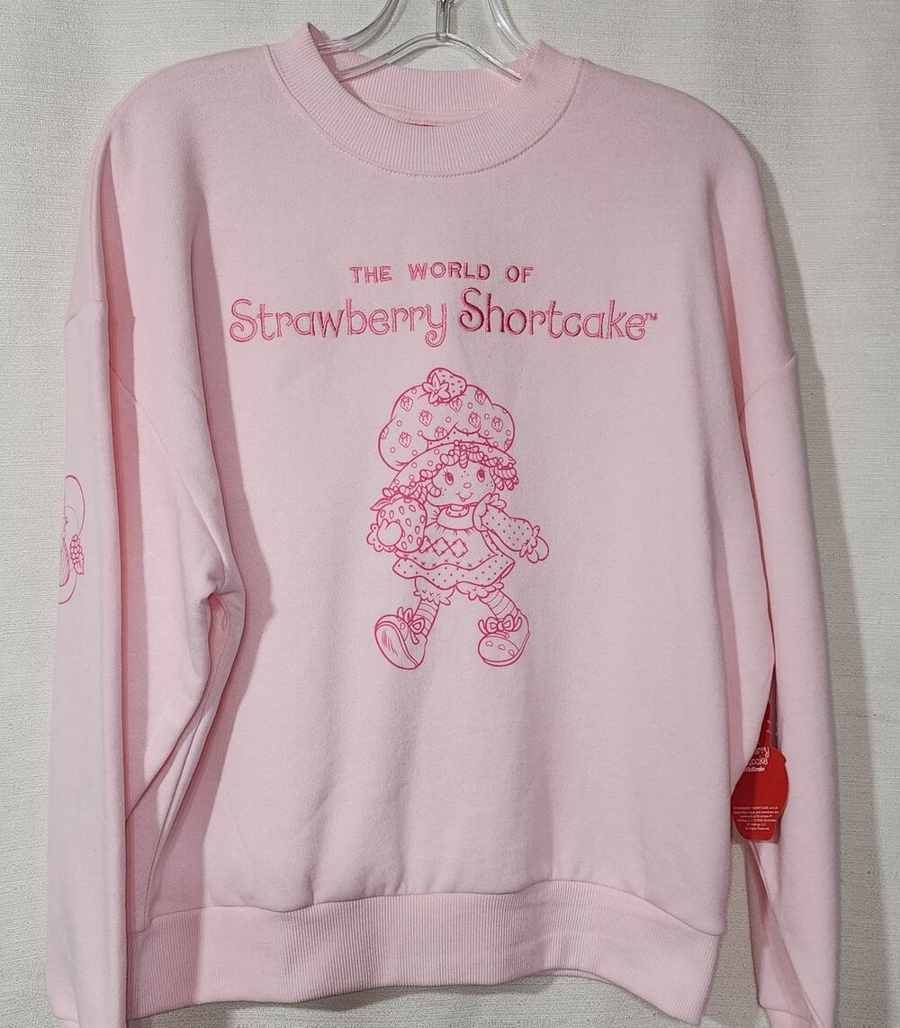 Strawberry shortcake pink sweatshirt women's size XS